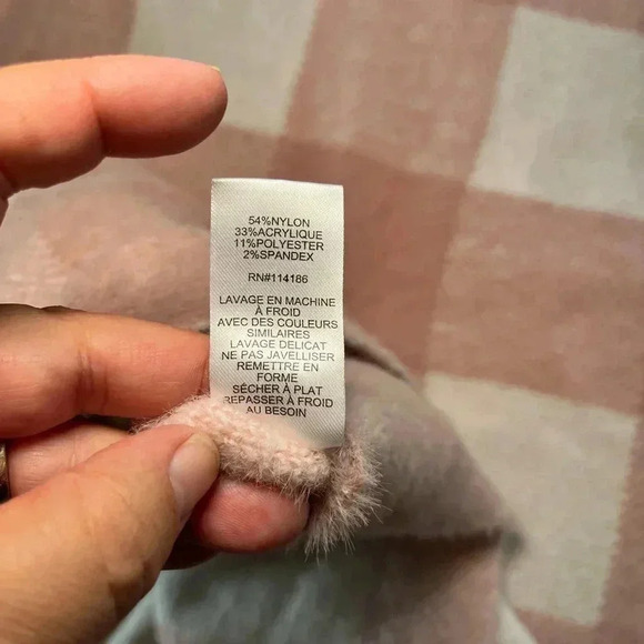 Love Scarlett pink and white checkered sweater. Size XL. - Picture 9 of 10